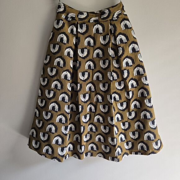 Per Una Dresses & Skirts - Per Una M&S Midi Brown Mix Print Skirt Women's Size UK  8 US 4
